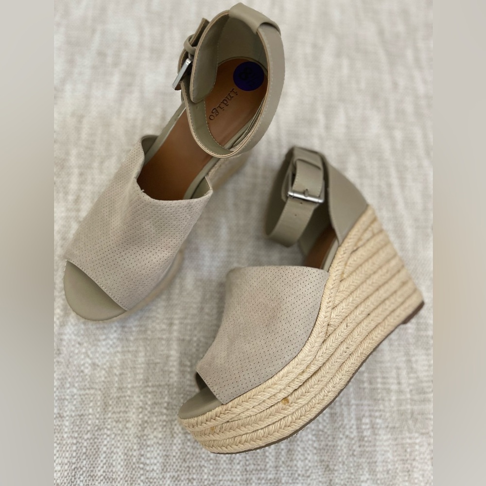 Indigo rd. espadrille wedge platform NWOT